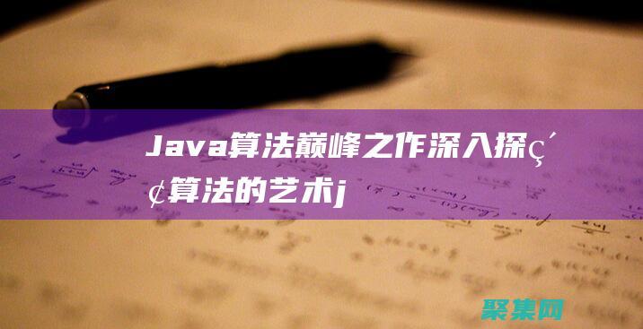 算法巔峰之作算法的藝術j