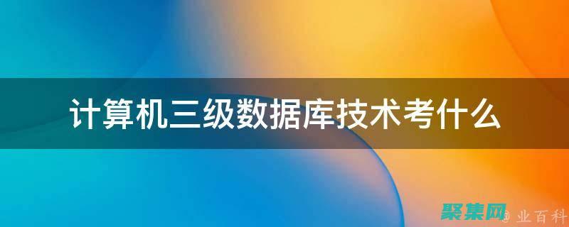 計(jì)算機(jī)三級(jí)數(shù)據(jù)庫(kù)考試大綱及要點(diǎn)解析 (計(jì)算機(jī)三級(jí)數(shù)據(jù)庫(kù)技術(shù))